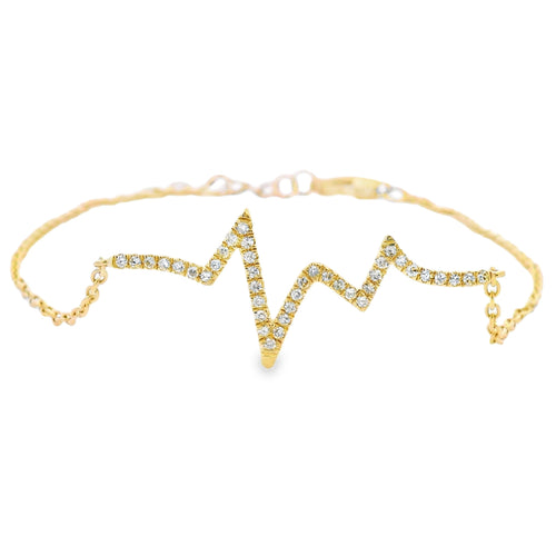 Genuine .10ct Diamond Bracelet 14KT Yellow Gold