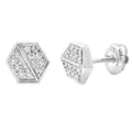 Natural .26ct Diamond Earrings 14KT White Gold