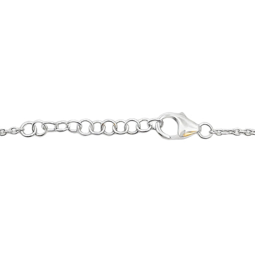 Natural .10ct Diamond Bracelet 14KT White Gold
