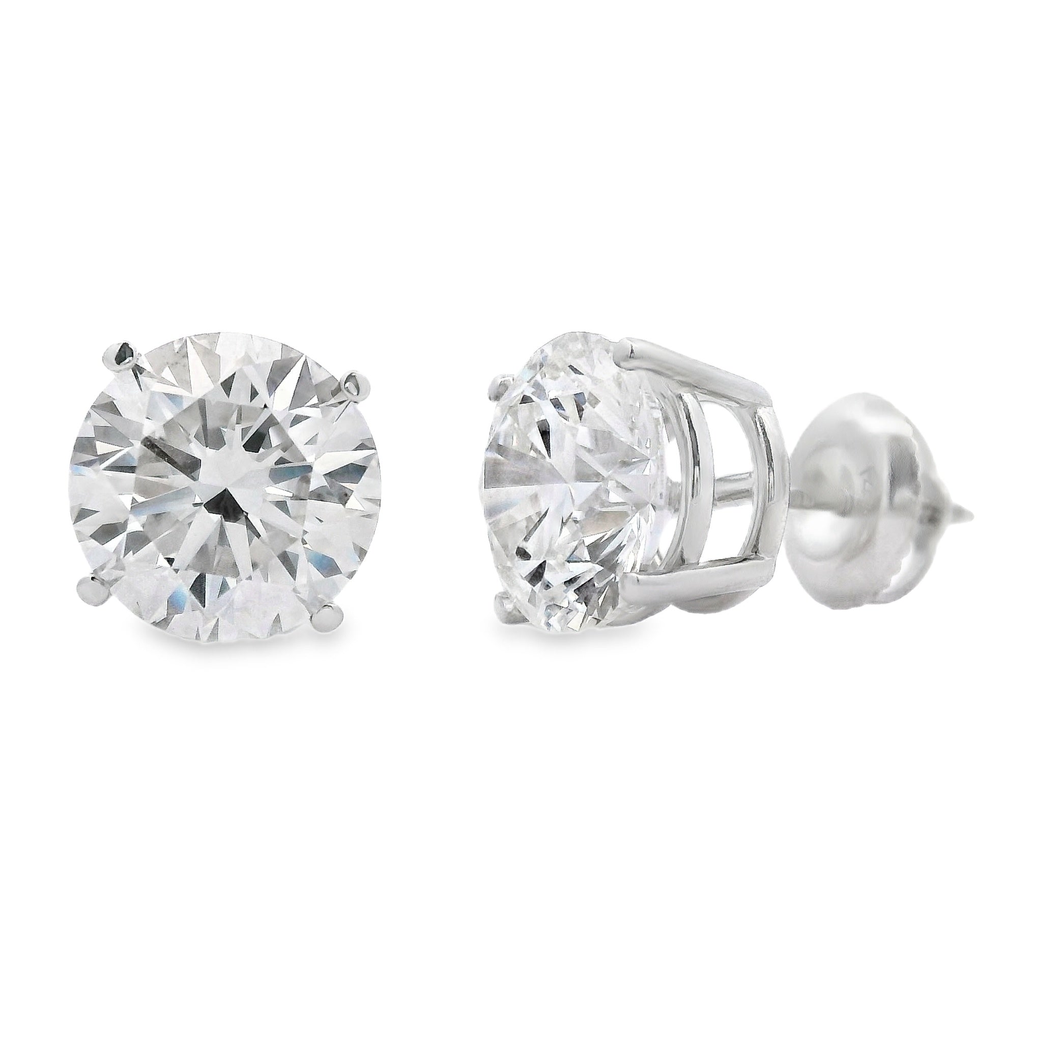 4.40ct Lab Grown Diamond Stud Earrings 14KT White Gold