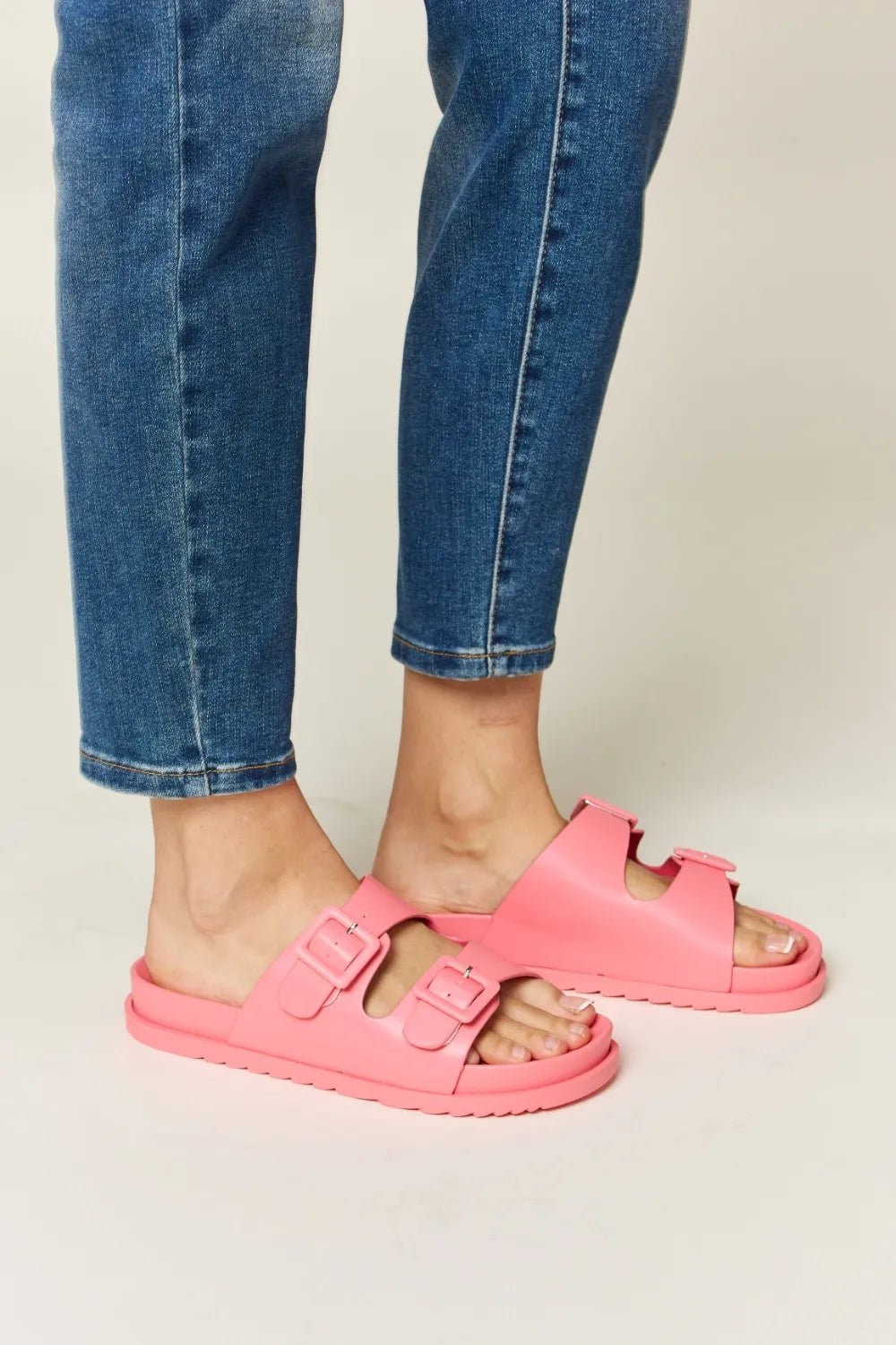 Legend Double Buckle Open Toe Sandals - Plush Fashion Hub