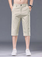 Men's Plus Size Casual Stretch Shorts with Pockets - Plush Fashion Hub