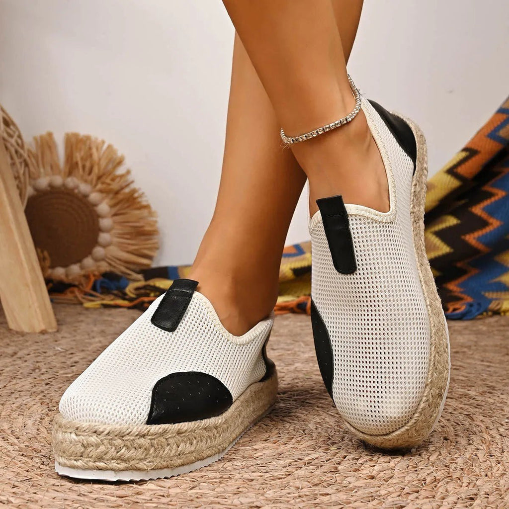 Mesh Espadrille Platform Slip - Ons - Plush Fashion Hub