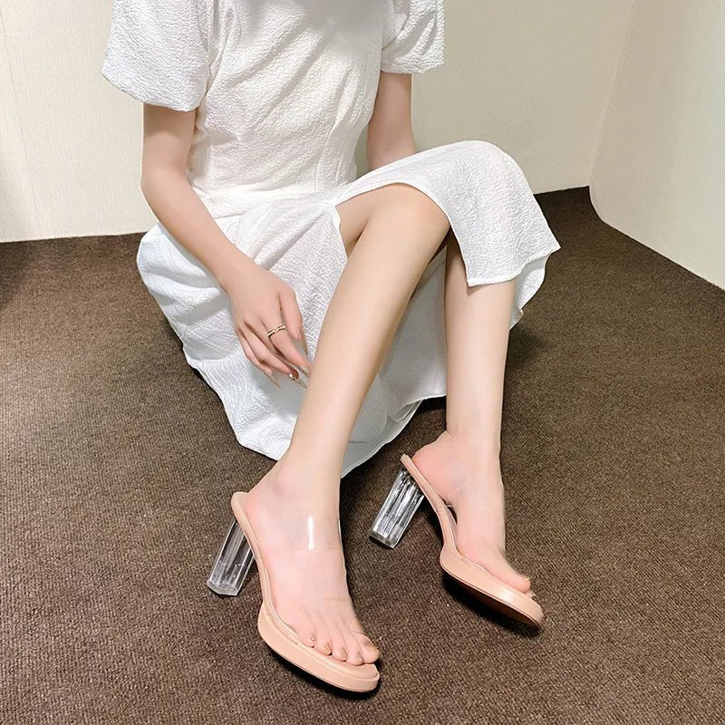 Open Toe Block Heels Sandals - Plush Fashion Hub
