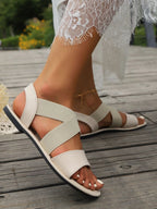 Open Toe Flats Sandals - Plush Fashion Hub