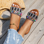 Open Toe Flats Sandals - Plush Fashion Hub