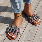 Open Toe Flats Sandals - Plush Fashion Hub