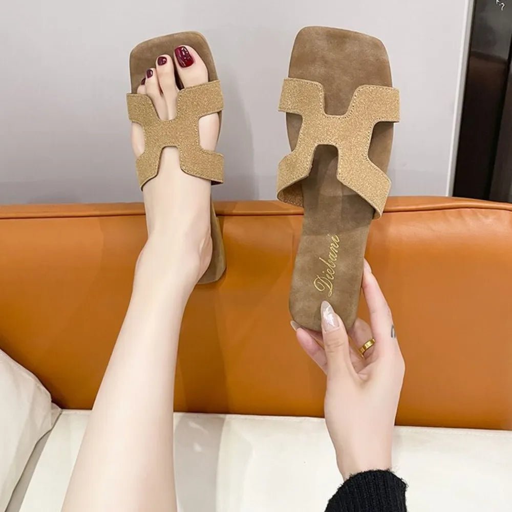 Open Toe Flats Sandals - Plush Fashion Hub