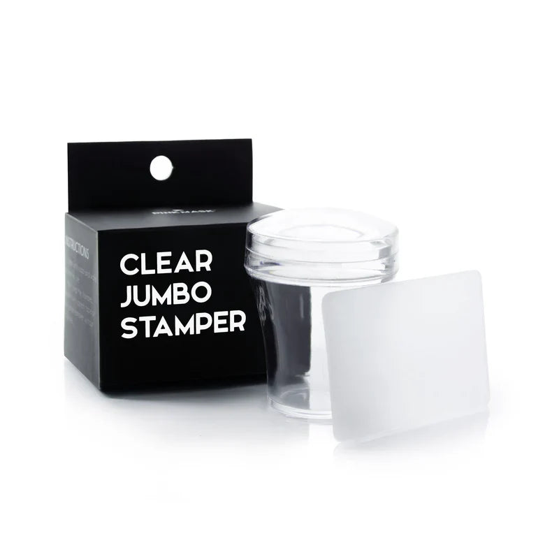 Clear Jumbo Nail Art Stamper - Pink Mask Professional Silicone Stamping Tool kvadrat store