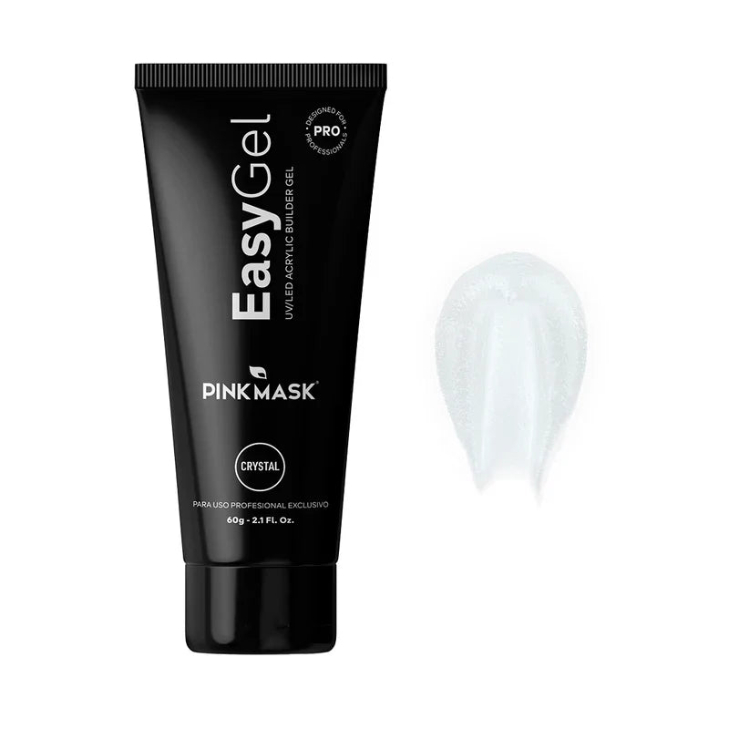 Pink Mask Easy Gel Crystal - Professional Clear Polygel for Nail Extensions kvadrat store