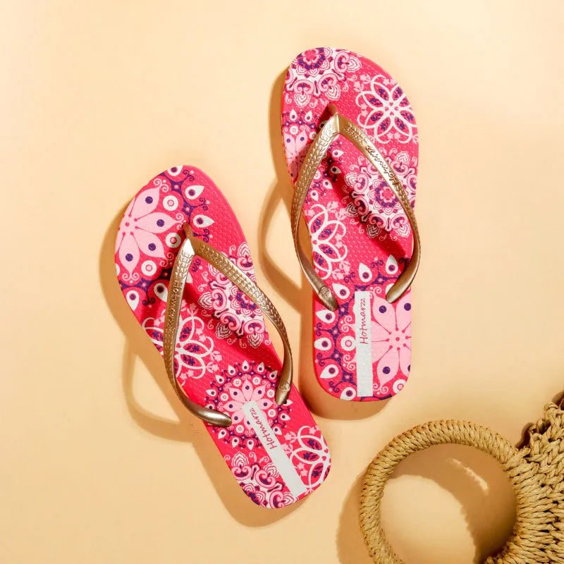 Printed Summer Toe Post Slippers - Plush Fashion Hub