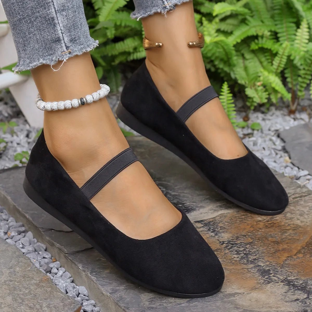 Round Toe Flats Slip - Ons - Plush Fashion Hub