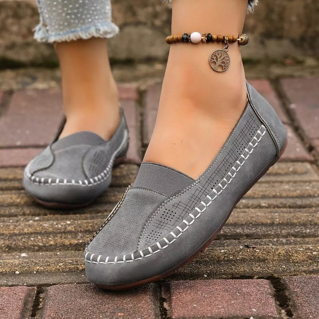 Round Toe Flats Slip - Ons - Plush Fashion Hub