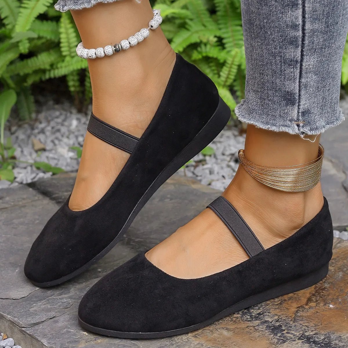 Round Toe Flats Slip - Ons - Plush Fashion Hub