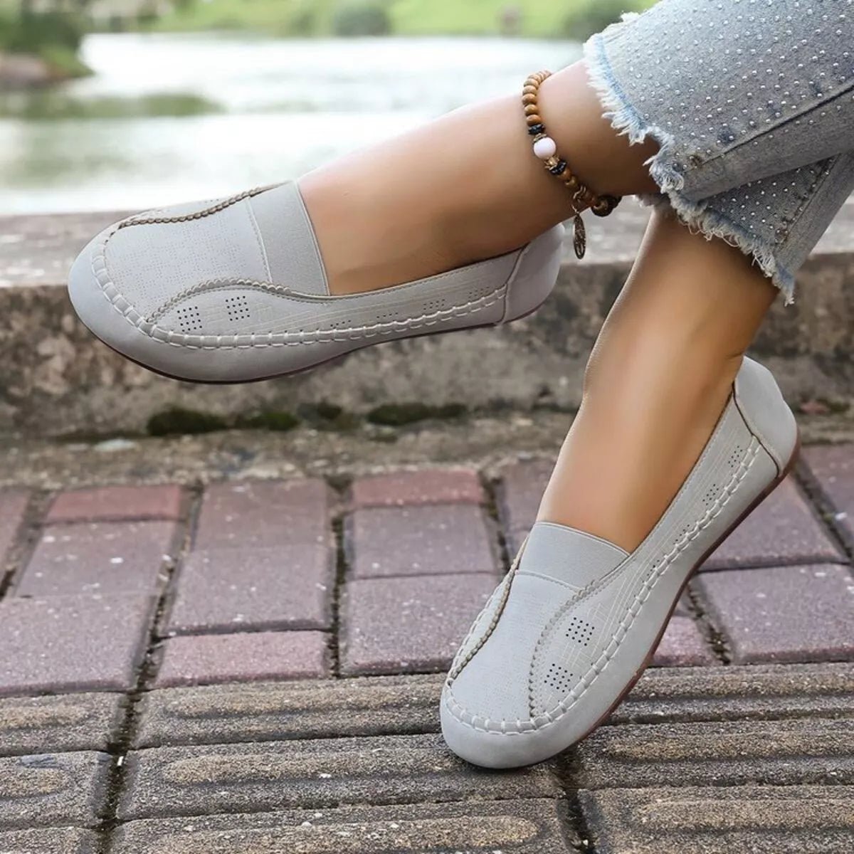 Round Toe Flats Slip - Ons - Plush Fashion Hub