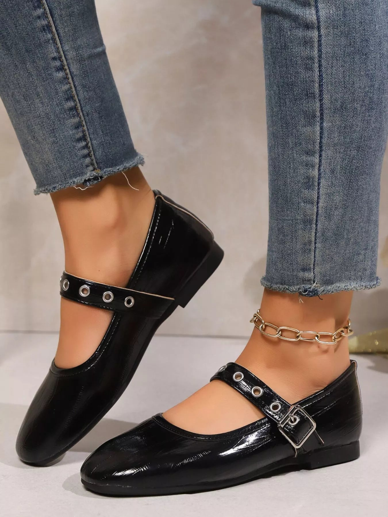 Round Toe Mary Jane Loafers - Plush Fashion Hub