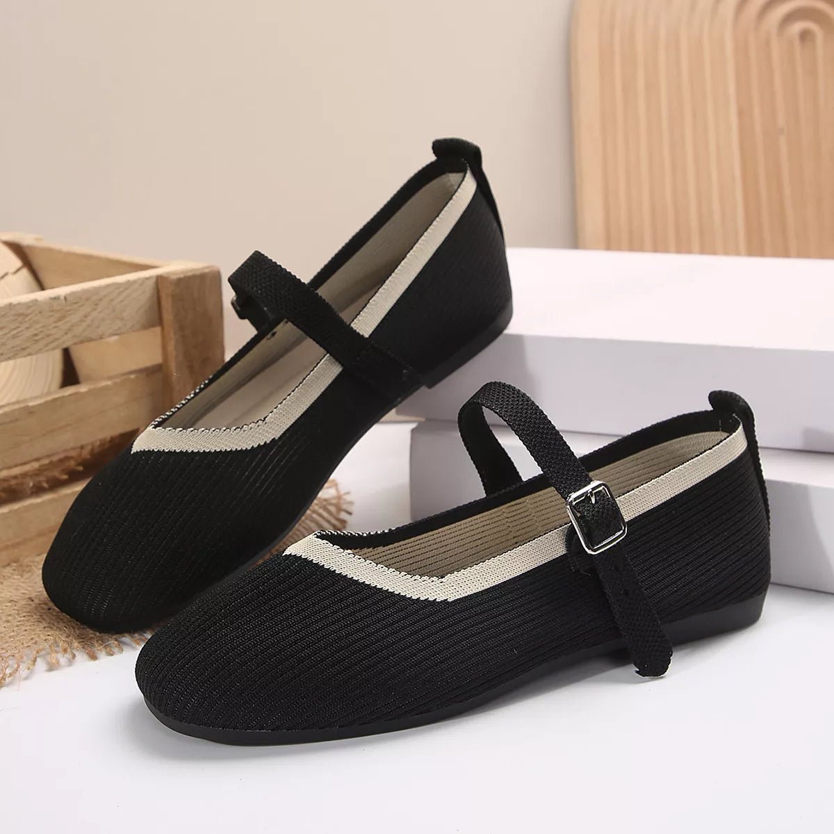 Round Toe Mesh Slip - Ons - Plush Fashion Hub