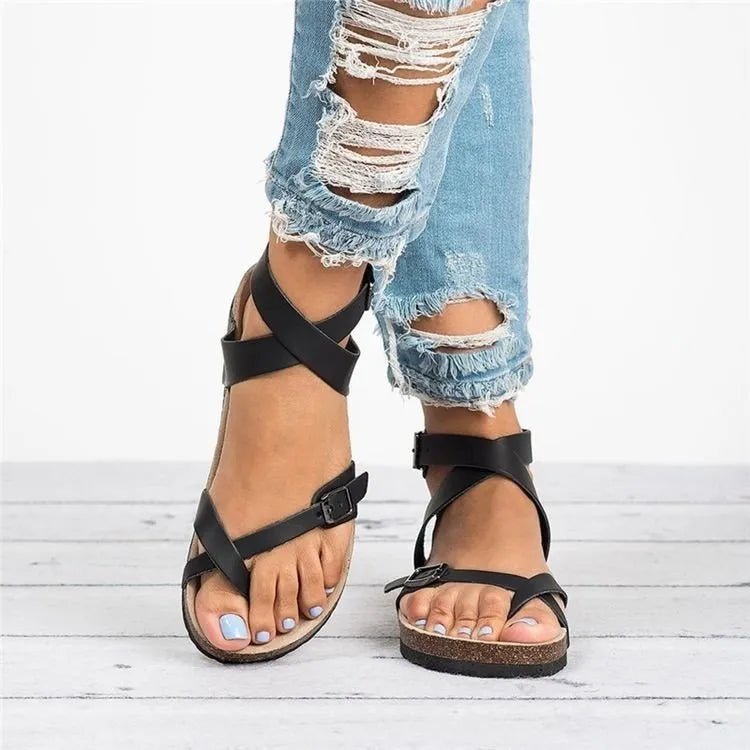 Toe Loop Flats Sandals - Plush Fashion Hub