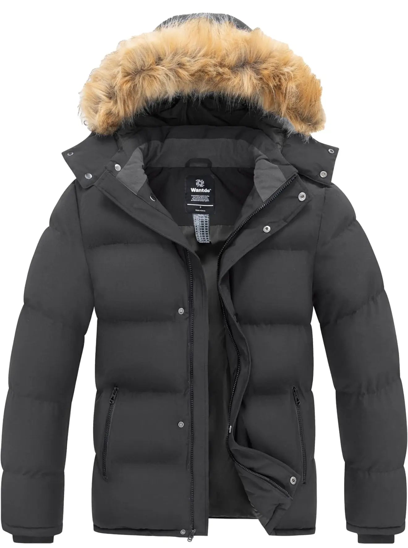 wantdo Men's Hooded Winter Coat Waterproof Puffer Jacket Warmth Winter Jacket AURORE LUXURE 60.00