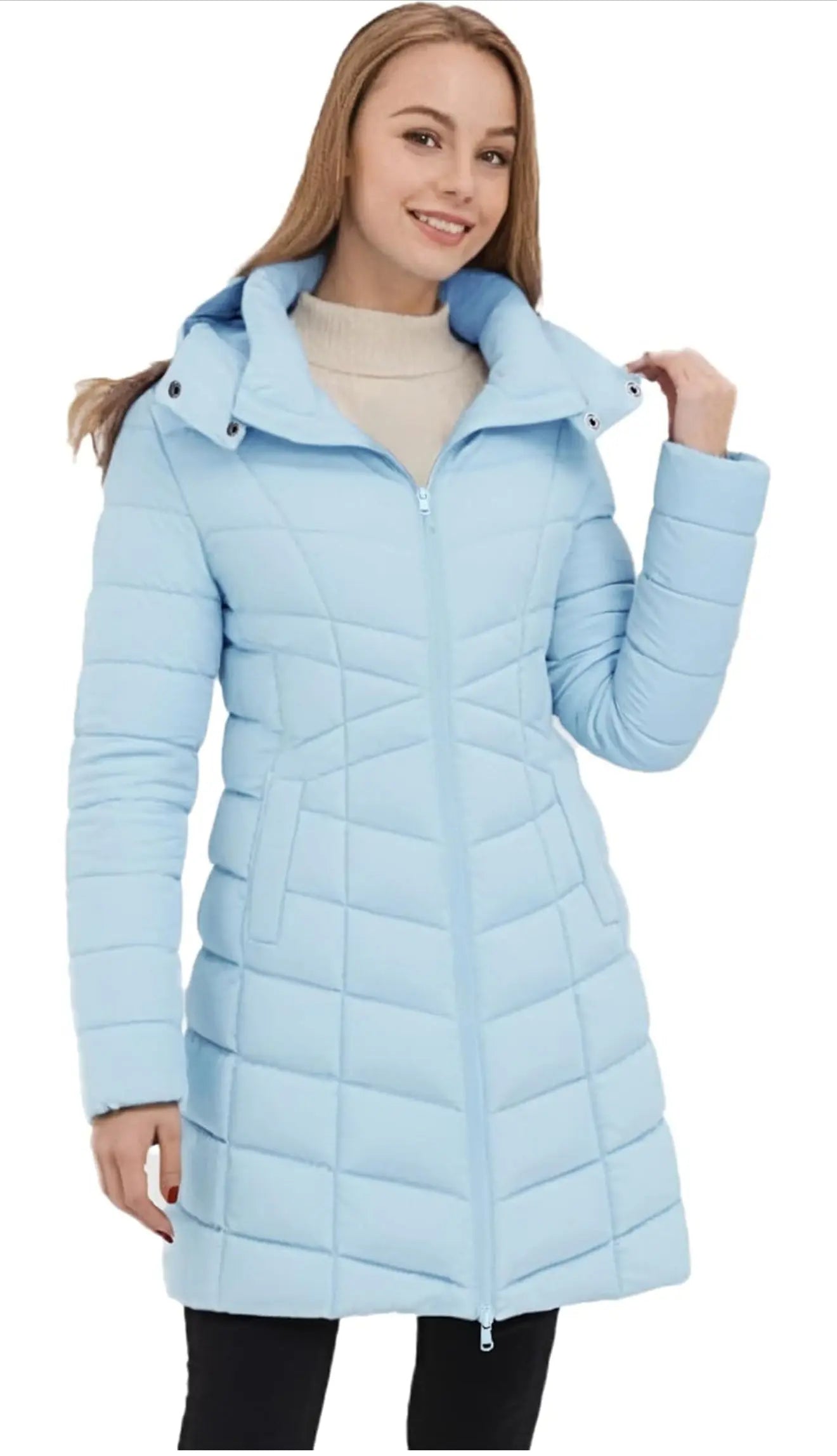 wantdo Women's Puffer Jacket Warm Padded Winter Coat Long Quilted Jacket (Available in Plus Size) AURORE LUXURE