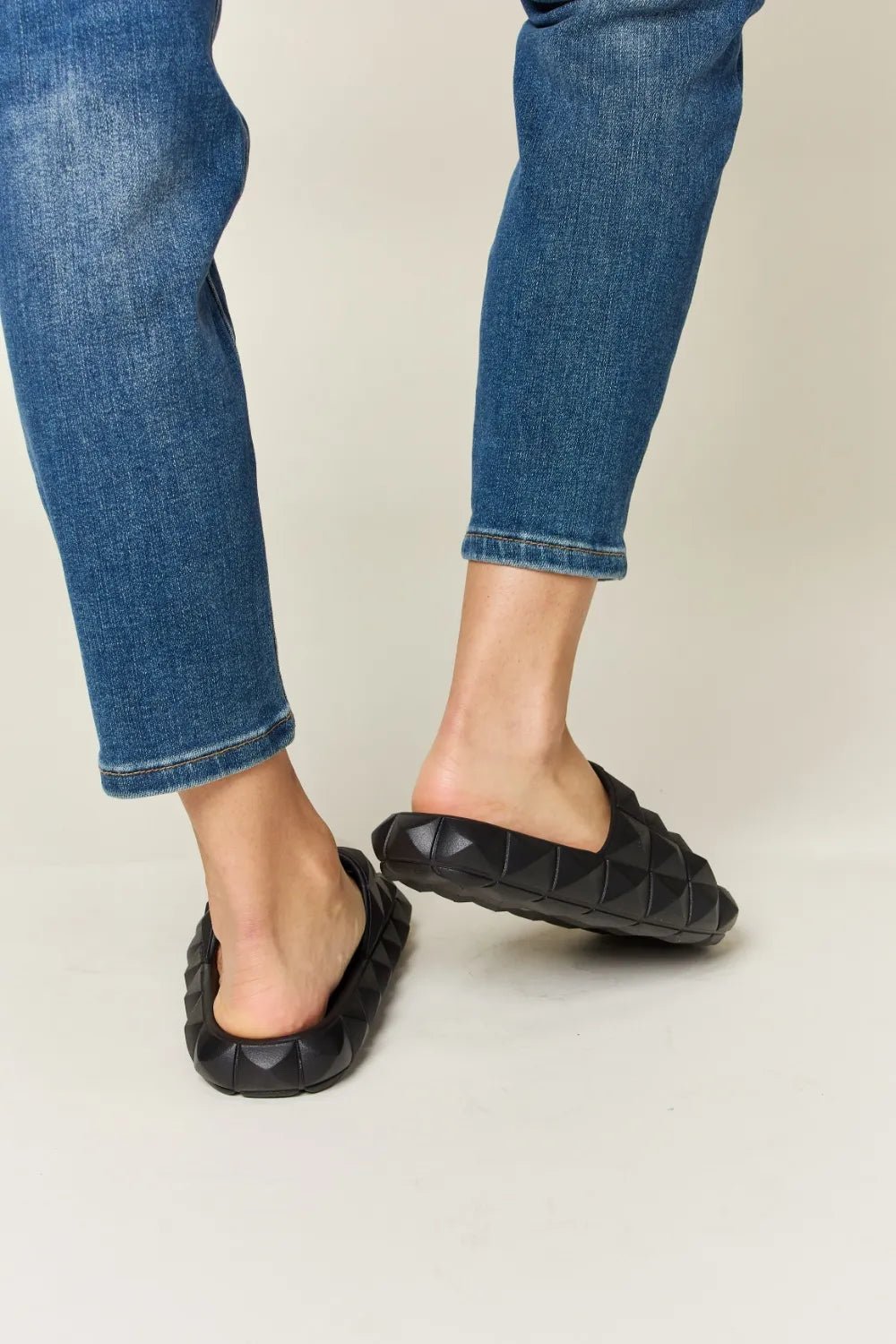 WILD DIVA Pyramid Stud Toe Band Footbed Sandals - Plush Fashion Hub