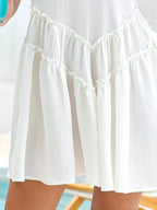 Women's Sleeveless Round Neck Mini Dress with Pockets - Plush Fashion Hub