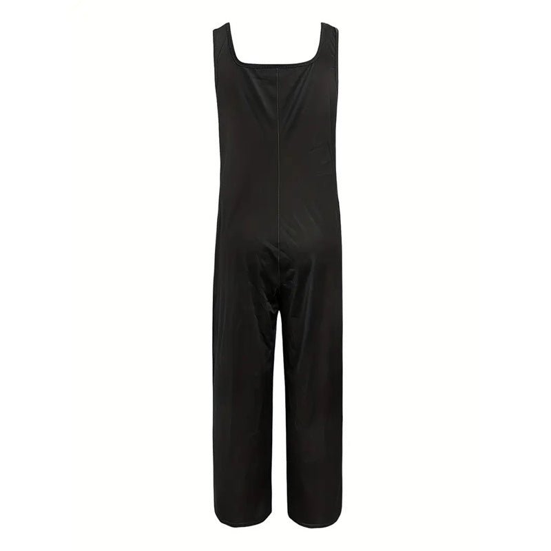 Women’s Square - Neck Floral Sleeveless Jumpsuit - Plush Fashion Hub